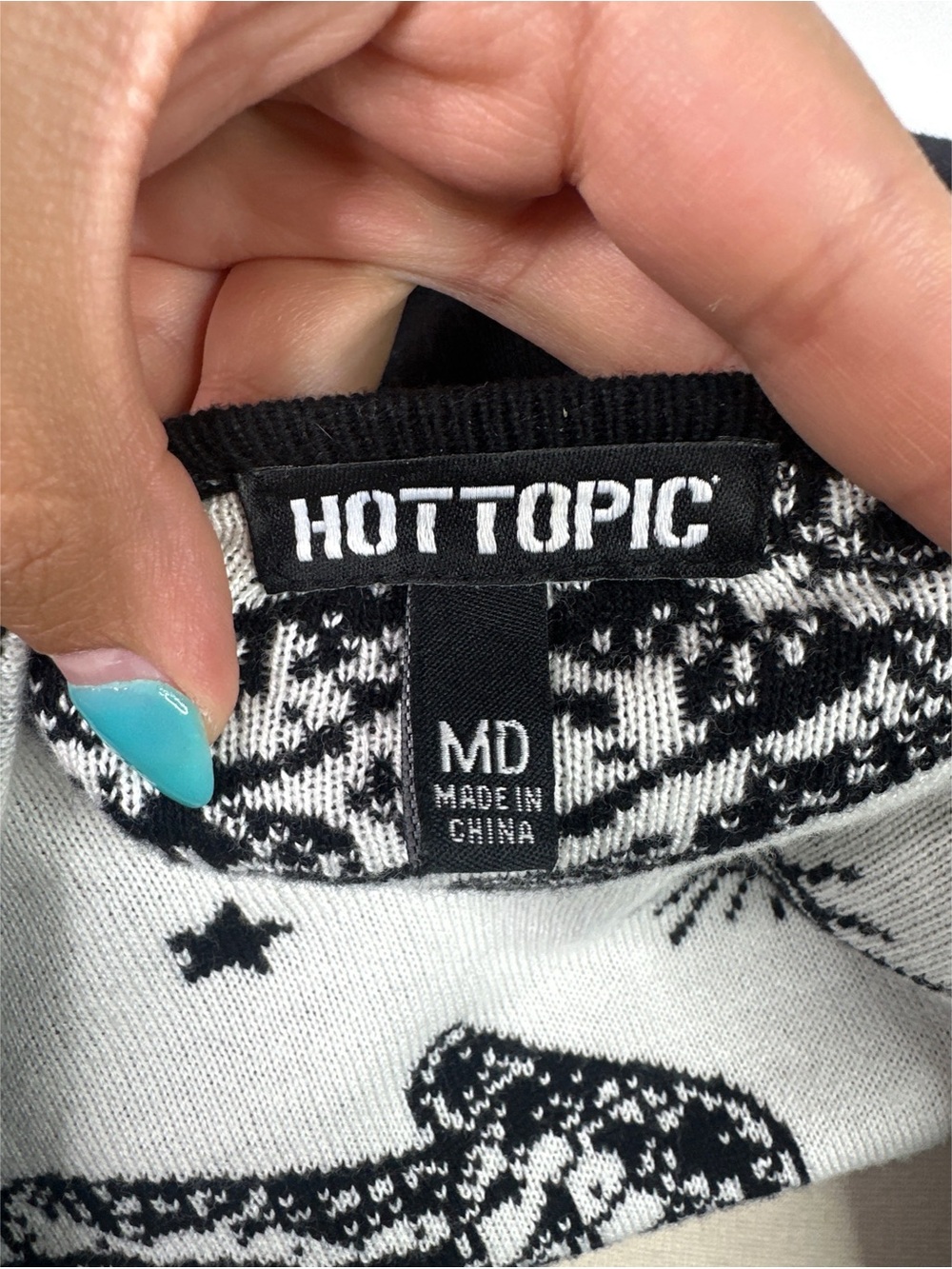 Hot Topic Hamsa Hand Flyaway Open Front Cardigan - Picture 7 of 10